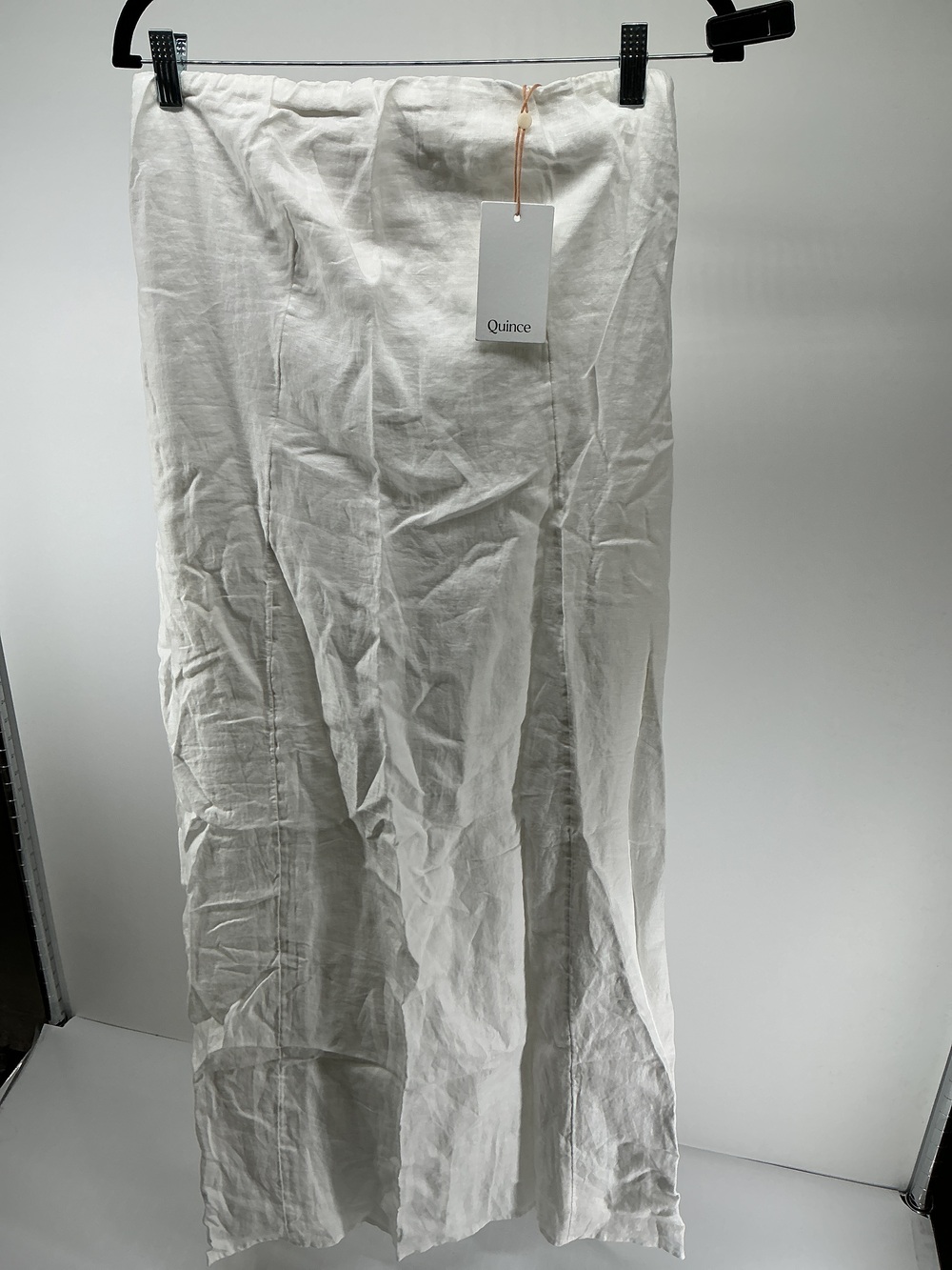 100% European Linen Strapless Maxi Dress